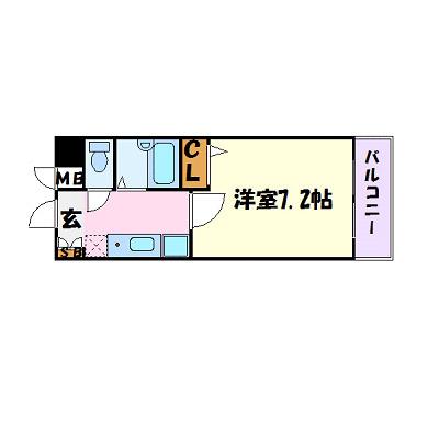 グリーンヒルズ千種(1K/3階)の間取り写真