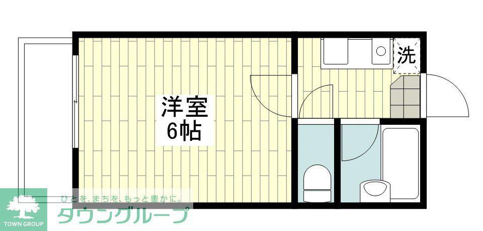 ハイツ蘭丸(1K/1階)の間取り写真