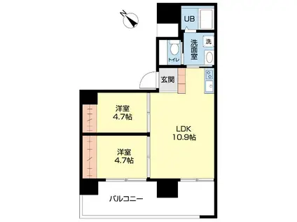 ZEE HAVEN(2LDK/5階)の間取り写真