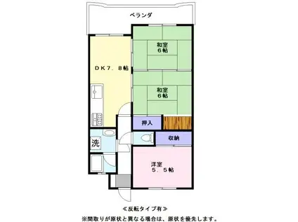 ラフェスタ彦根1(3DK/5階)の間取り写真