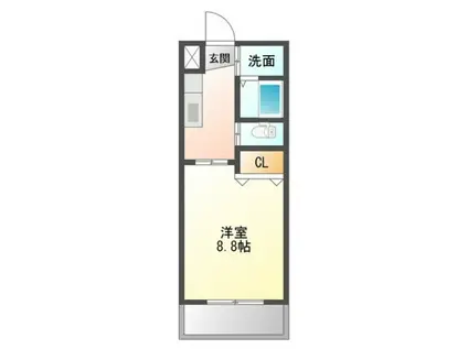 フェリーチェ(1K/3階)の間取り写真