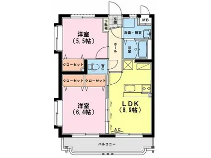 Y&M ISAMU(2LDK/2階)の間取り写真