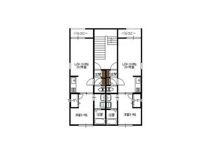 アイMS長町(1LDK/2階)の間取り写真
