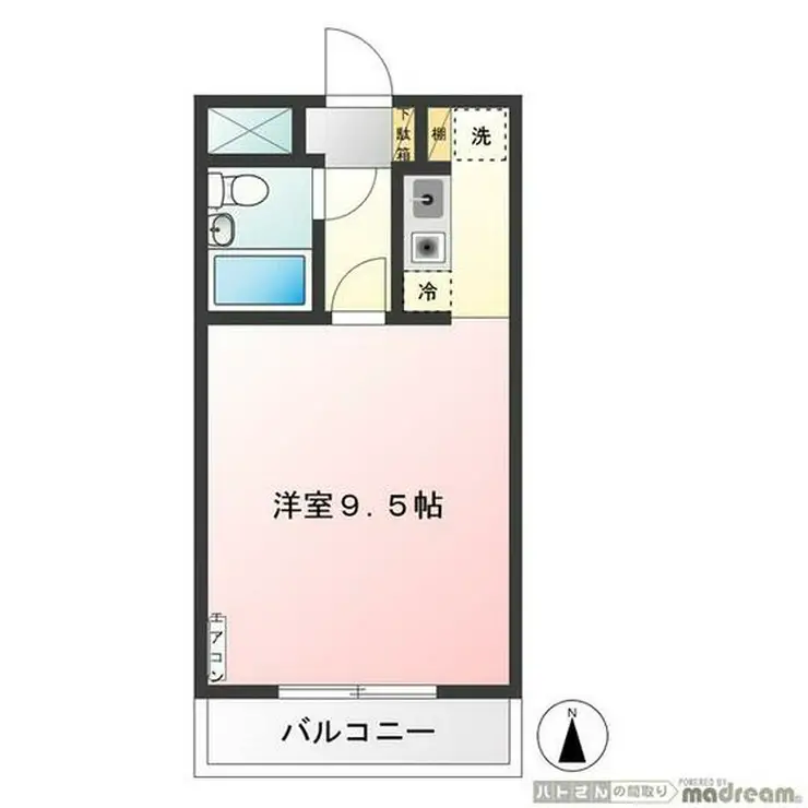 豪徳寺アムフラット 4階階 間取り