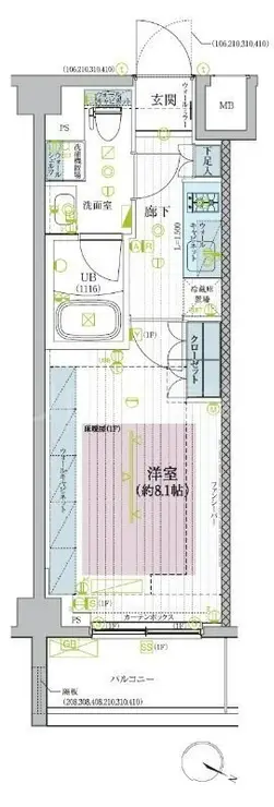 ブライズ蒲田EAST 2階階 間取り