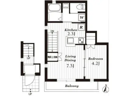ルミナス桜台(1LDK/2階)の間取り写真