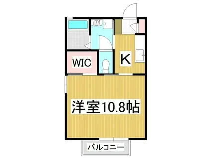 PALACE O-BELLS A棟(1K/1階)の間取り写真