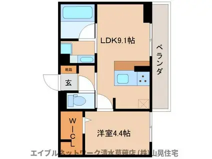 ノブレス(1LDK/2階)の間取り写真