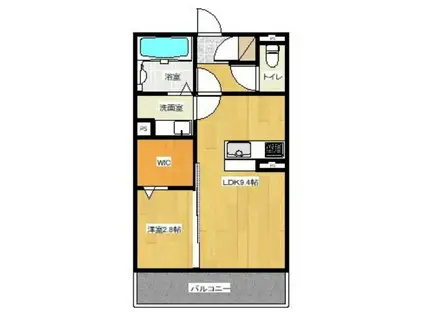 パークヴィラ合志II(1LDK/3階)の間取り写真