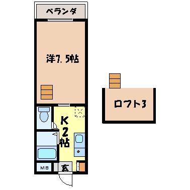ザ・シーズンズ(1K/3階)の間取り写真