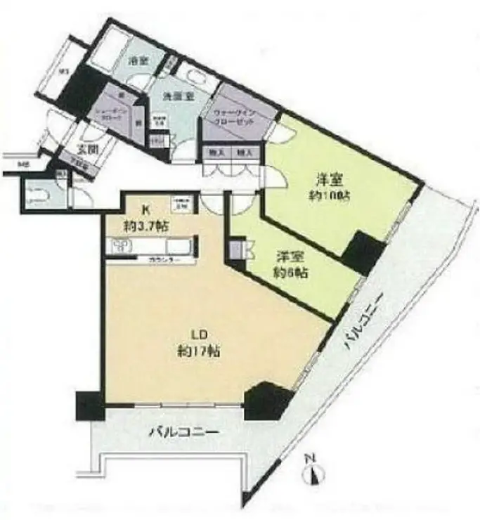 キャピタルマークタワー 35階階 間取り