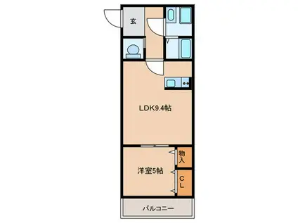 アトランティス入間(1LDK/3階)の間取り写真