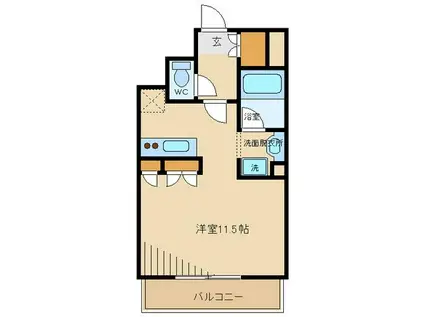 クリオコンフォート府中(ワンルーム/2階)の間取り写真