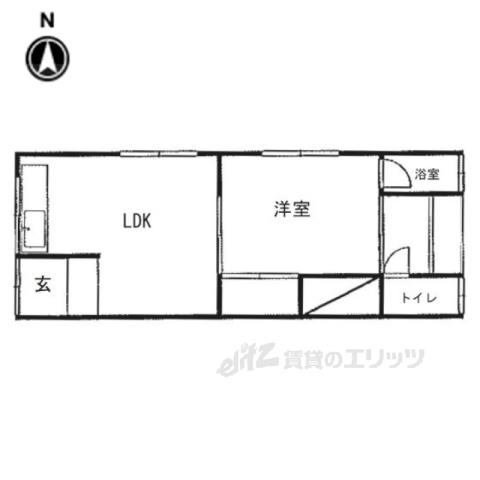 堀建第四アパート(1LDK/1階)の間取り写真