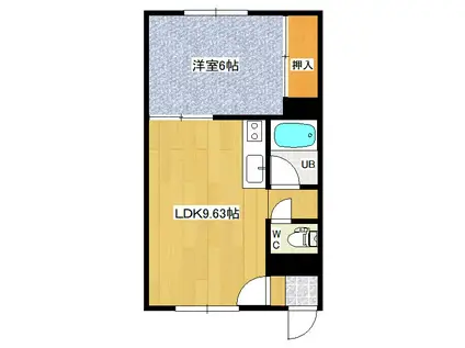 ドリーム24(1LDK/2階)の間取り写真