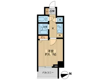 HF早稲田レジデンスII(1K/14階)の間取り写真