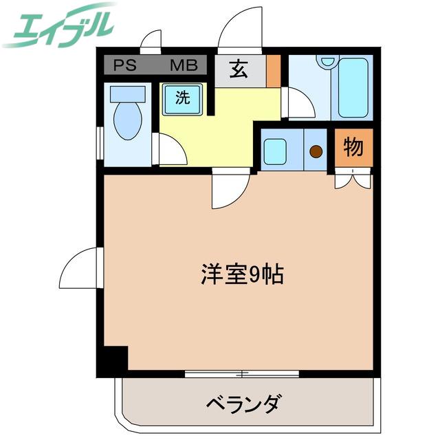 メゾンムツミ50(ワンルーム/2階)の間取り写真