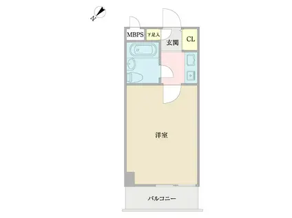 ライオンズマンション山下公園(1K/5階)の間取り写真