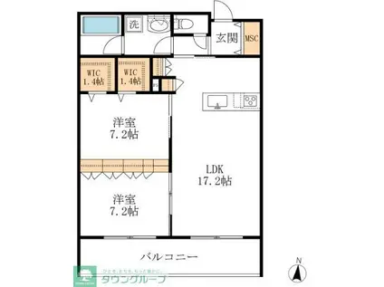 アイグレイス白壁(2LDK/3階)の間取り写真
