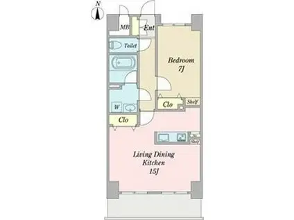 エレンシア千代田(1LDK/10階)の間取り写真