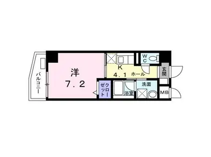 エミナンス川口(1K/4階)の間取り写真