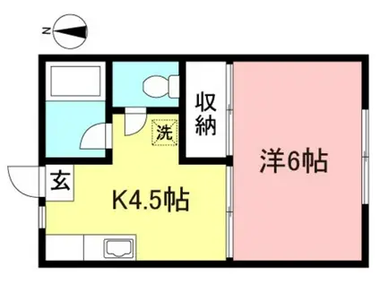 コーポAI(1K/1階)の間取り写真