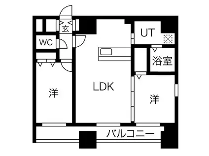 RESIDENCE SAISON(2LDK/12階)の間取り写真