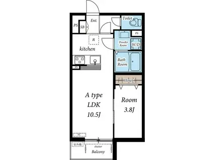グレイス蓮根(1LDK/1階)の間取り写真