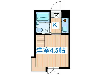 ベルシティ中江(1K/2階)の間取り写真