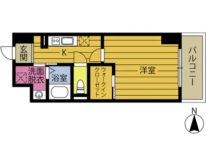 ソラテリエ石垣東(1K/6階)の間取り写真