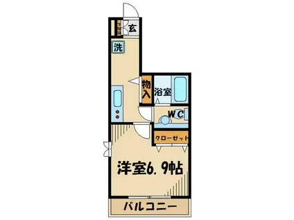 AKマンションⅤ(1K/1階)の間取り写真