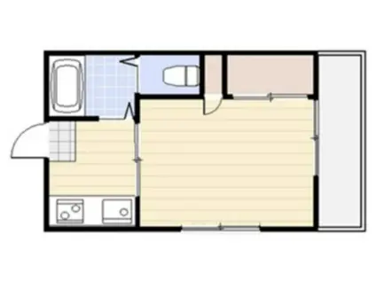 ビバーチェカノン 201(1K/2階)の間取り写真