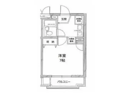 パレ・ドール豊玉中(1K/3階)の間取り写真