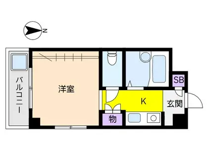 ピアイーストアネックス(ワンルーム/3階)の間取り写真