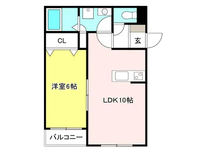 GRANMIORE(1LDK/1階)の間取り写真