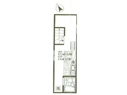インベスト羽田III(ワンルーム/2階)の間取り写真