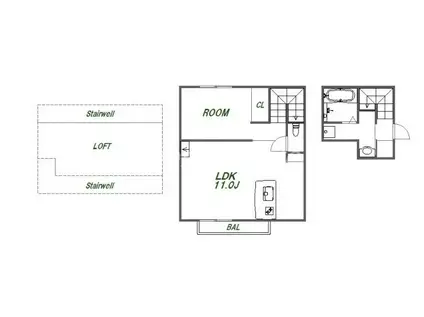 ラ・ヴィクトワールB(1LDK/2階)の間取り写真