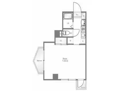 ラ・シード国分寺(1K/5階)の間取り写真