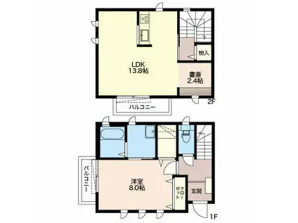 CHELSEA(1LDK/1階)の間取り写真