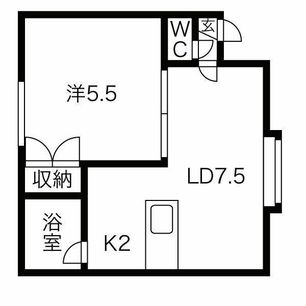 アスペンMEG(1LDK/3階)の間取り写真