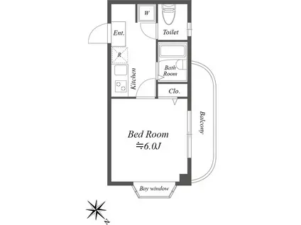グランドパレス本蓮沼駅前(1K/3階)の間取り写真