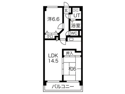 パークサイド福重(2LDK/5階)の間取り写真