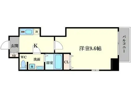 コメンズ梅田(1K/2階)の間取り写真