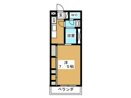 APEXマフィン(1K/1階)の間取り写真