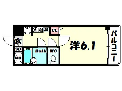 パルメーラ山手(1K/5階)の間取り写真