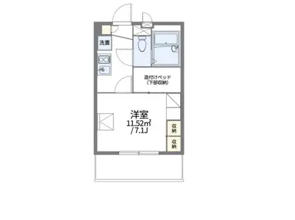 レオパレスルミエール07(1K/3階)の間取り写真