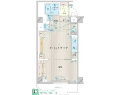 ルーブル上板橋(1DK/6階)の間取り写真