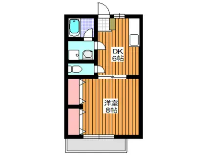 ラピュタ(1DK/1階)の間取り写真