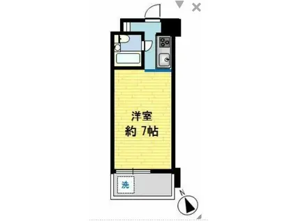 永谷ヒルプラザ六本木(ワンルーム/6階)の間取り写真