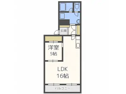 ACE HEIM琴似(1LDK/2階)の間取り写真
